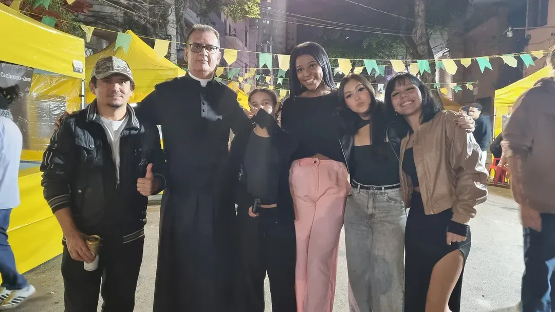 Momento de partilha na comunidade