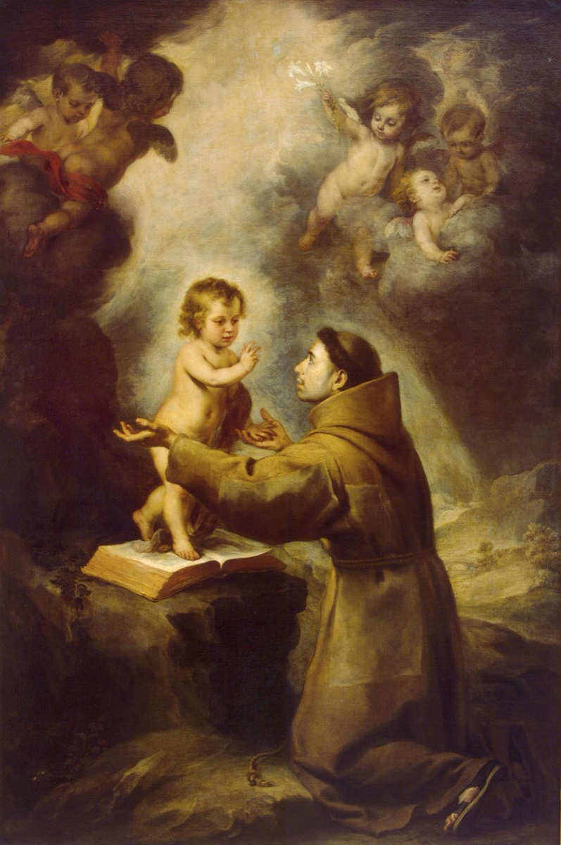 Pintura de Murillo: a visão do Menino Jesus por Santo Antônio